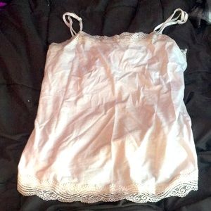 white lace tank top